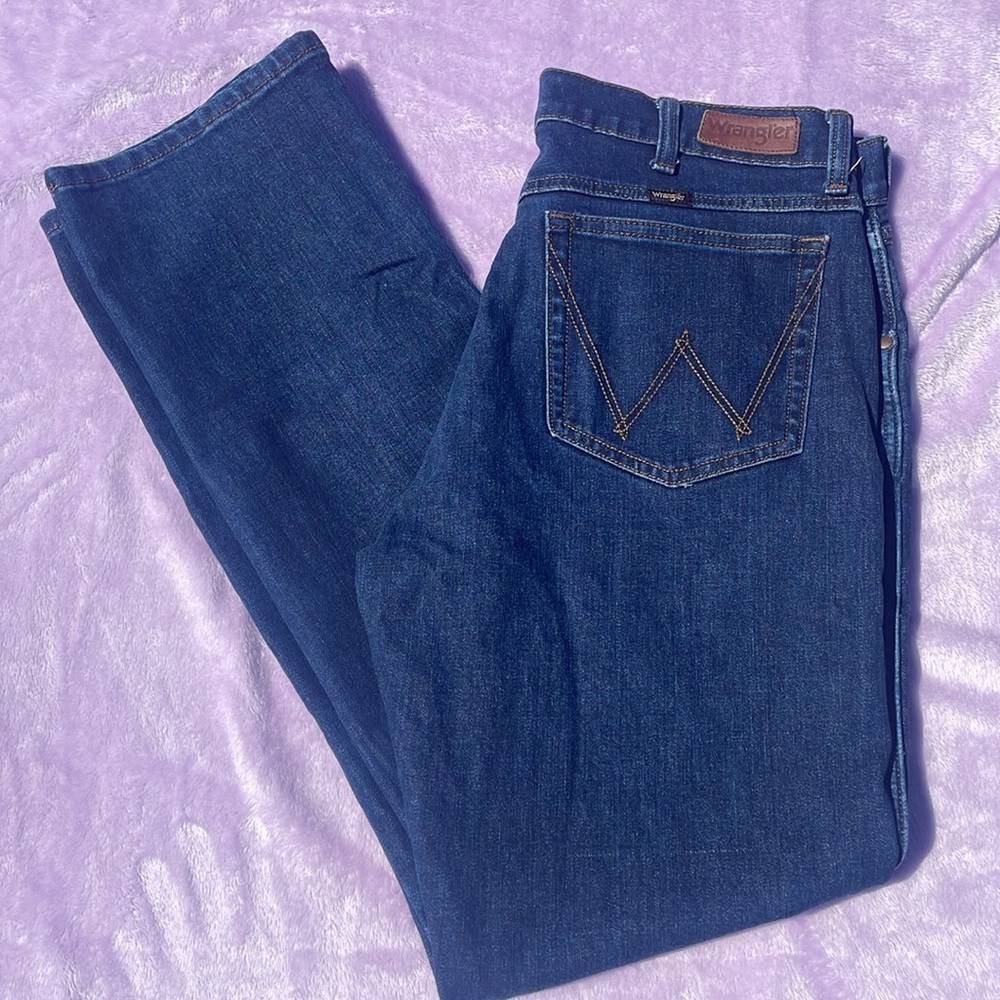Wrangler slim straight / 88- men’s Blue Jeans 32x34 - Picture 2 of 11